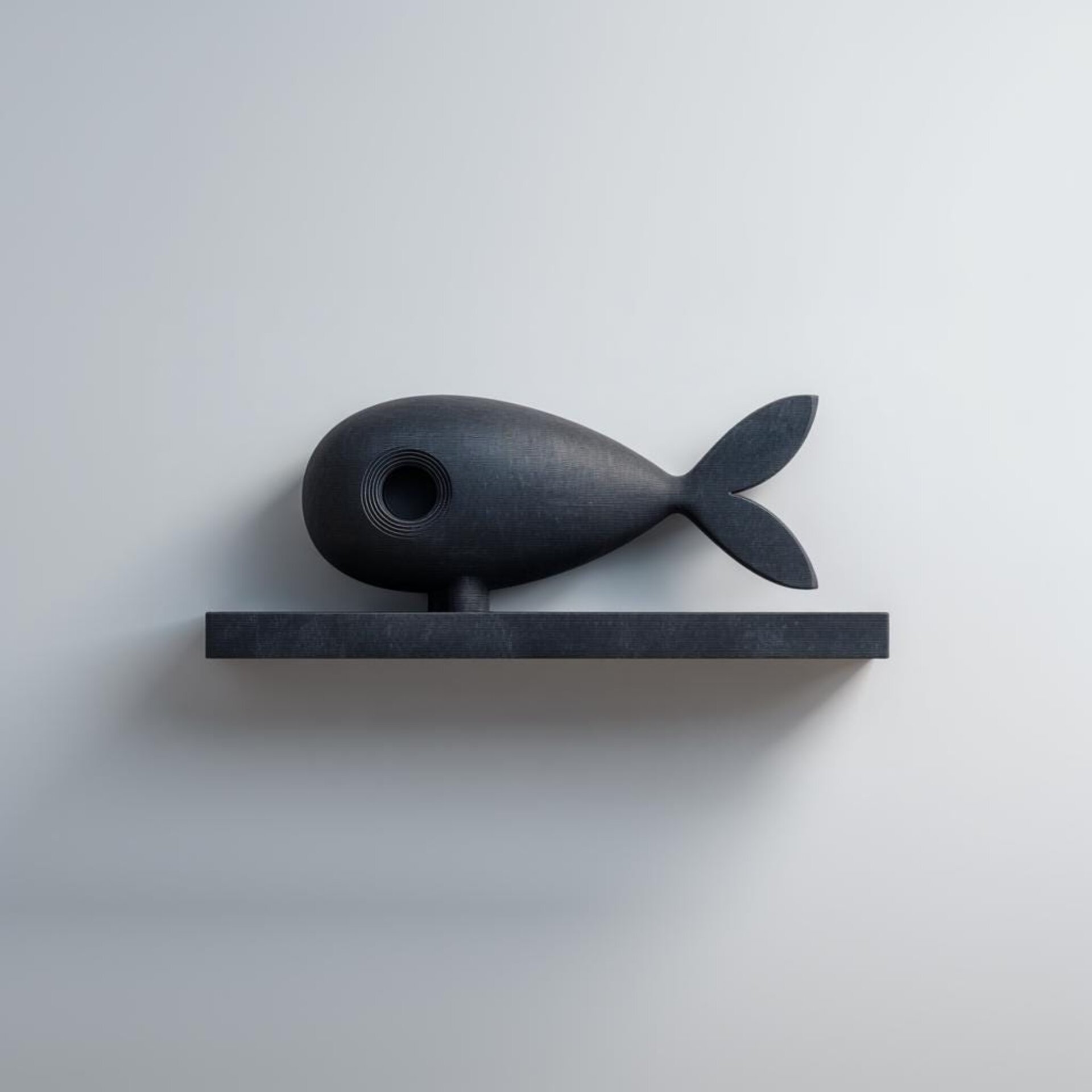 3D Printed Fish Wall Shelf | Minimal Submarine Inspired Floating Ledge | Ocean Theme Decor