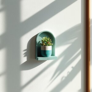 3D Printed Wall Shelf | Small Plant Display Shelf | Meditation Altar Shelf