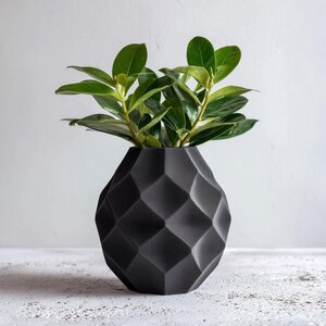 Geometric 3D Printed Vase | Dried Flowers | Modern Faceted Planter