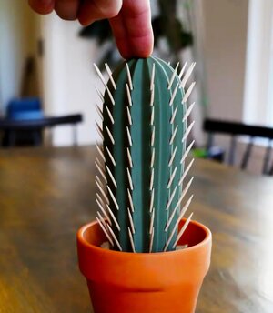 Cactus Toothpick Holder | 3D Printed Unique Party Table Accessory | Toothpick Dispenser for Cheese Fruit Boards | Kitchen Fun Decor Gift
