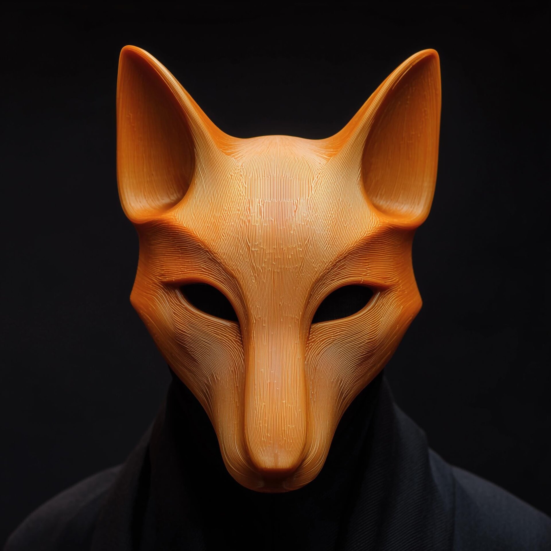 3D Printed Fox Mask | Modern Animal Face Sculpture | Unique Cosplay Prop for Adults