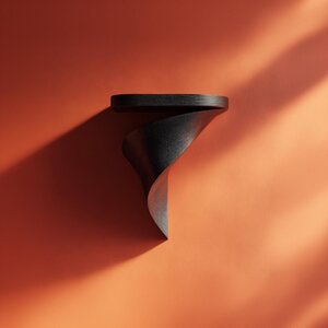 3D Printed Spiral Wall Shelf Bracket | Modern Gothic Floating Ledge | Minimal Dark Fantasy Display for Candles, Crystals and Small Decor