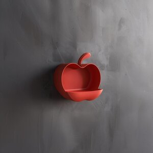 3D Printed Apple Wall Shelf | Modern Fruit Inspired Floating Shelf