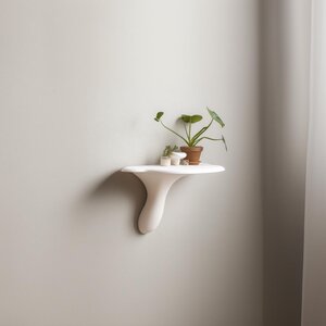 Minimalist Mushroom Wall Shelf | Artists Conk Inspired 3D Printed Shelf | Modern Organic Decor