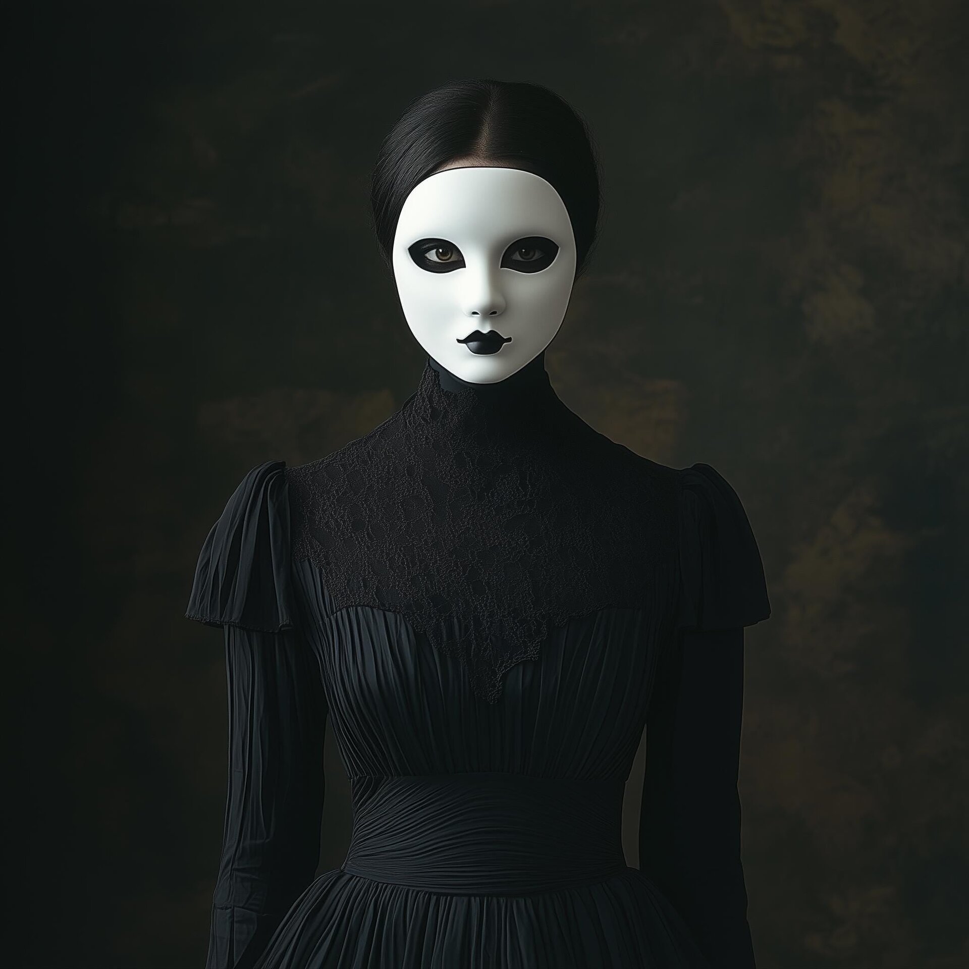 Phantom Mask | Gothic Masquerade Victorian Horror Mask | 3D Printed Haunting Face Mask