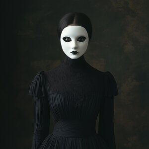 Phantom Mask | Gothic Masquerade Victorian Horror Mask | 3D Printed Haunting Face Mask