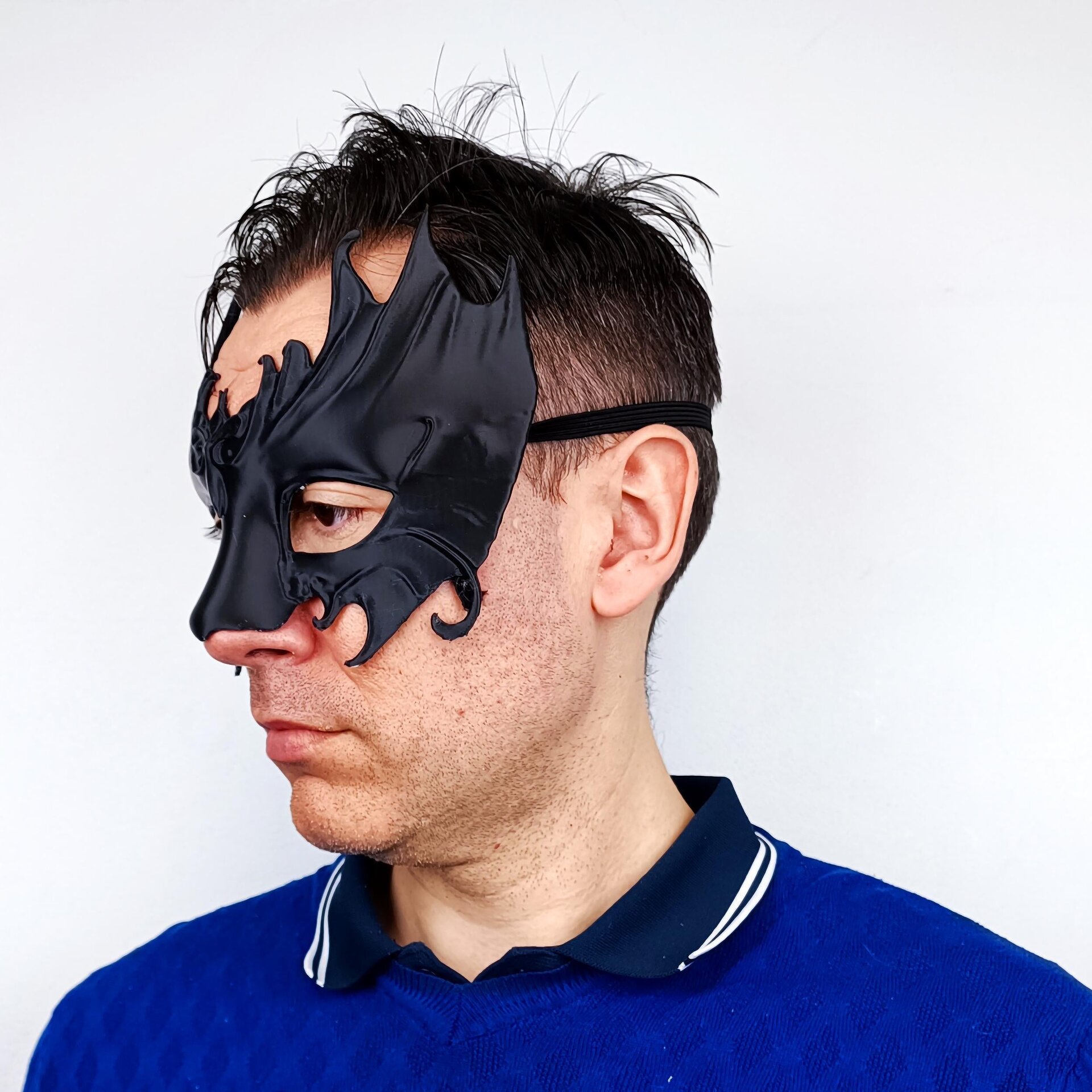 3D Printed Gothic Masquerade Mask | Dark Fantasy Costume Mask Venetian Half Mask | Cosplay Mask