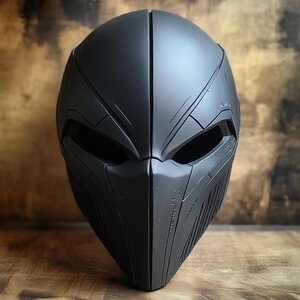 Futuristic Warrior Face Mask | Black 3D Printed Helmet | Cosplay Mask for Men