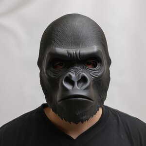 Gorilla Face Mask | 3D Printed Mask for Costume & Cosplay | Realistic Animal Mask