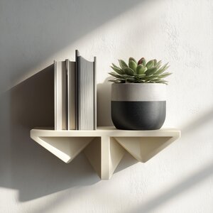 3D Printed Shelf for Books | Decorative Geometric Wall Shelf | Modern Floating Shelf for Plants