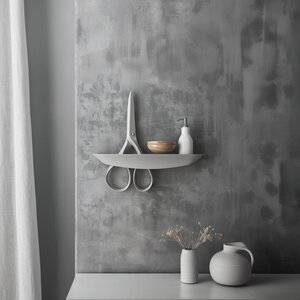 3D Printed Scissors Wall Shelf | Modern Artistic Floating Shelf Design | Unique Functional Home Decor