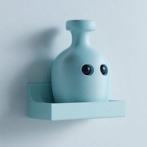 3D Printed Potion Bottle Wall Shelf | Cute Kawaii Bottle Character Decor | Small Floating Accent Shelf for Entryway, Bedroom & Office Walls