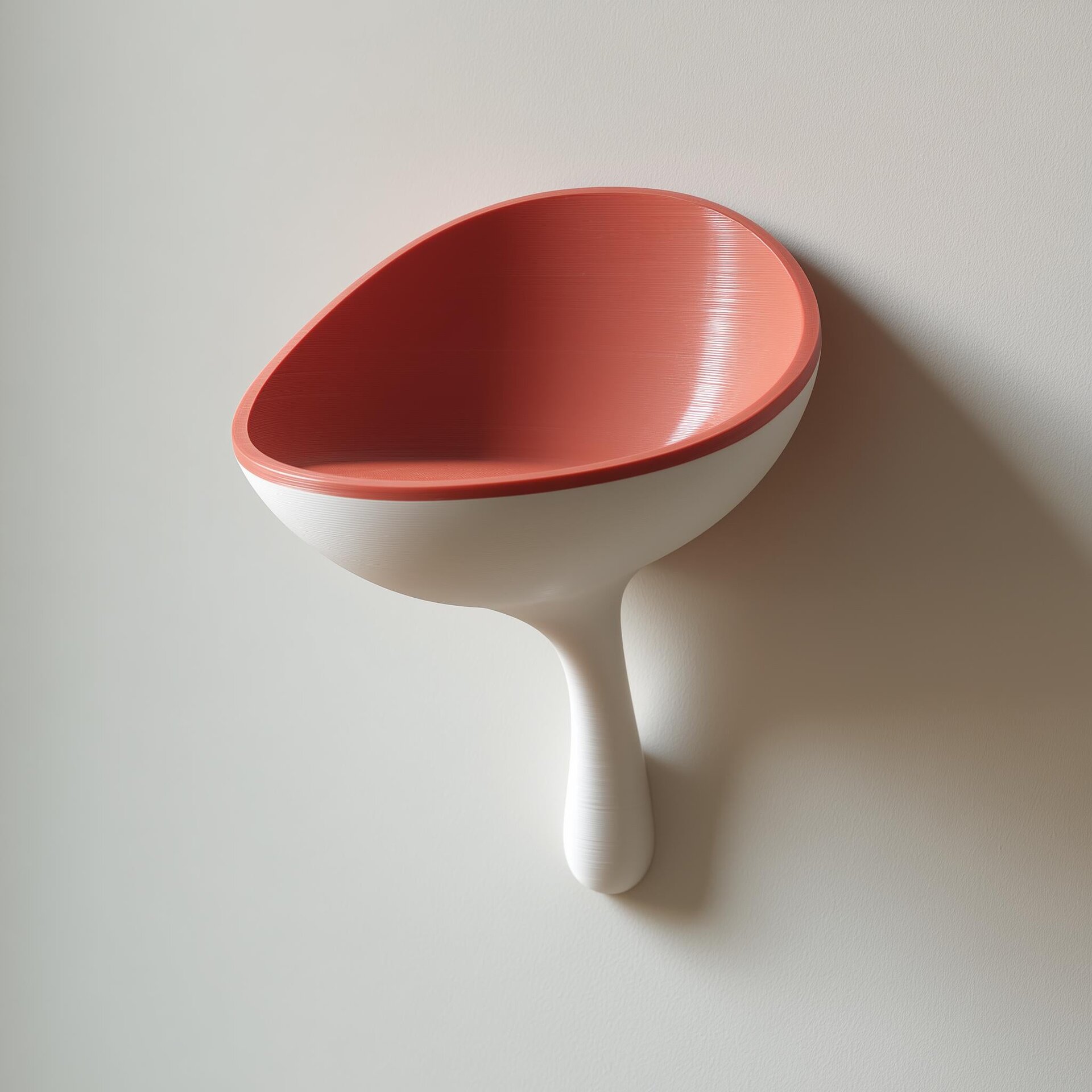 3D Printed Scoop Wall Shelf | Minimal Floating Catchall Bowl | Cute Modern Entryway Key Holder Decor Accent for Hallway Office Home Bedroom