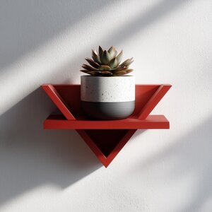 3D Printed Wall Triangle Shelf | Small Plant Display Shelf | Altar Shelf