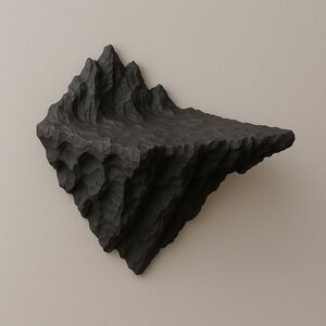 Mountain Wall Shelf | 3D Printed Floating Shelf | Volcanic Rock Decor