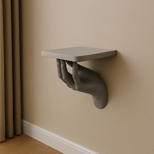 Hand Wall Shelf | 3D Printed Floating Shelf | Surreal Art Shelf