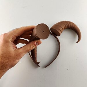 Curved Ram Horns | 3D Printed Demon Horns