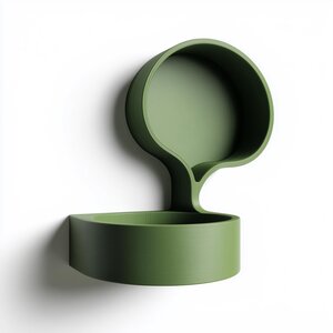 Organic Bubble Wall Shelf | 3D Printed Minimal Floating Display Ledge with Round Backplate | Modern Sculptural Wall Decor for Keys, Plants