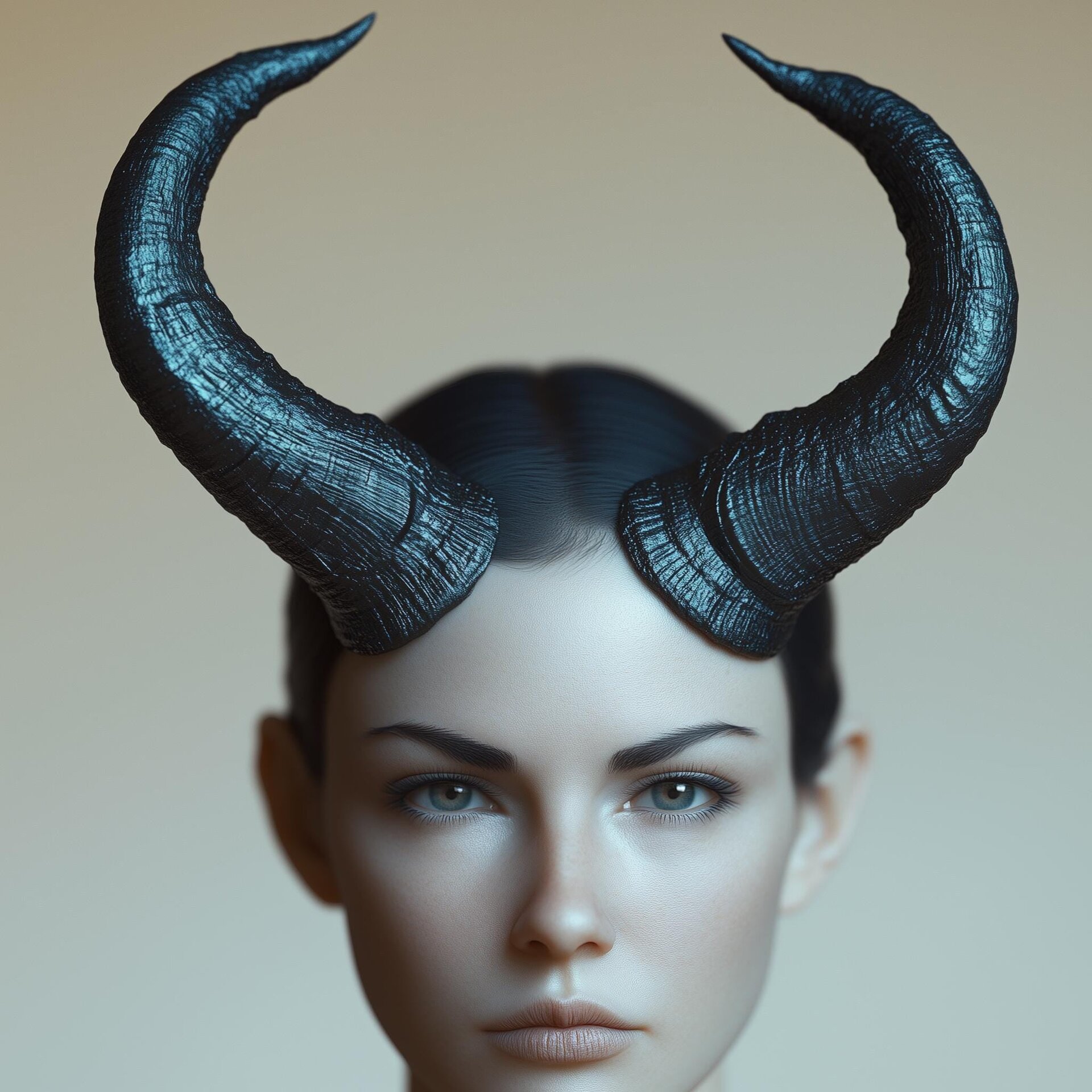 Curved Horns Headpiece | 3D Printed Demon Horns | Fantasy Cosplay Horns