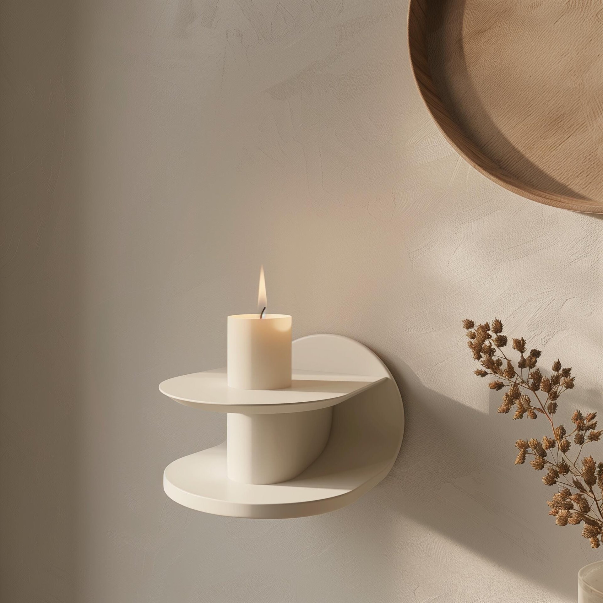 3D Printed Wall Shelf | Modern Minimalist Floating Shelf | Geometric Decorative Shelf