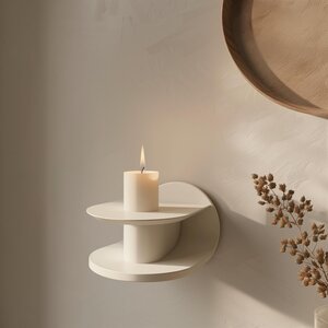 3D Printed Wall Shelf | Modern Minimalist Floating Shelf | Geometric Decorative Shelf