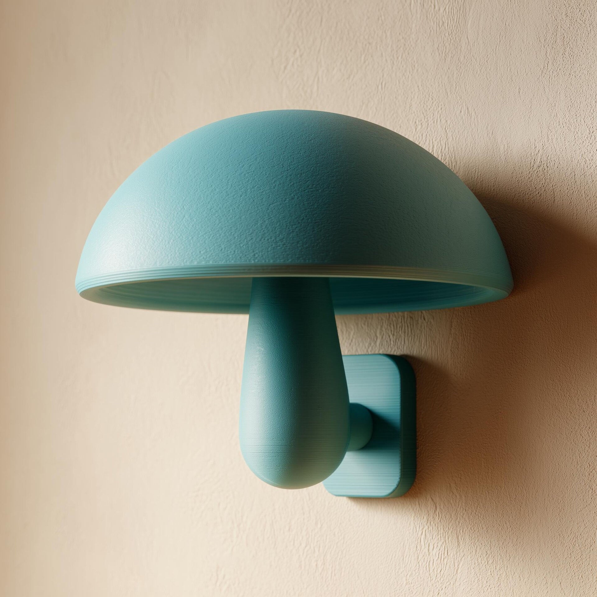 3D Printed Mushroom Wall Decor | Cute Organic Sculptural Accent with Rounded Cap | Whimsical Decor for Nursery, Bedroom or Modern Interior