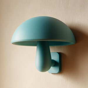3D Printed Mushroom Wall Decor | Cute Organic Sculptural Accent with Rounded Cap | Whimsical Decor for Nursery, Bedroom or Modern Interior