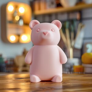 3D Printed Bear Figurine | Minimalist Animal Sculpture | Modern Decorative Figure for Home or Office