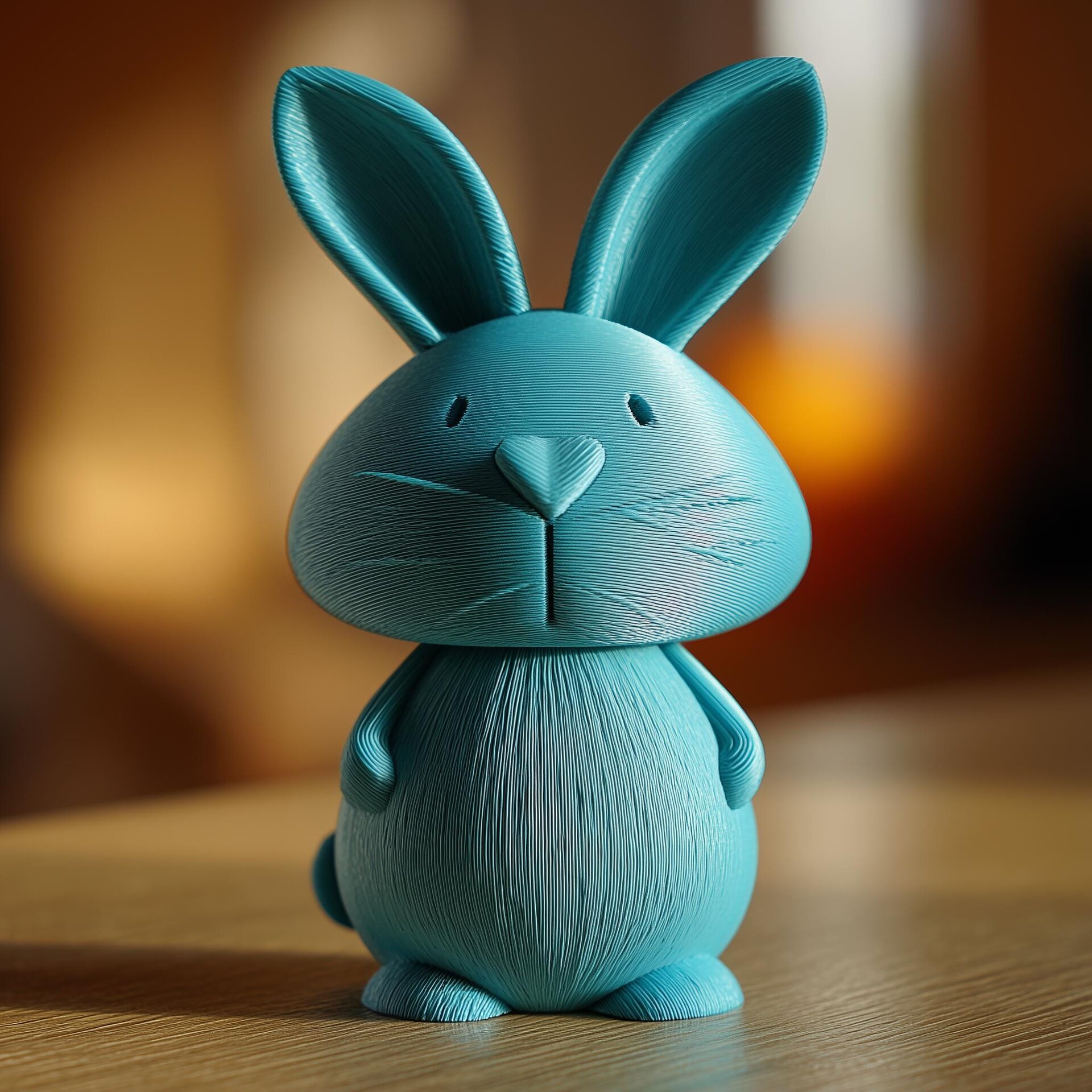 Bunny Memorial Urn with Lid | 3D Printed Pet Ashes Keepsake Container for Rabbit Remembrance Shelf Decor Tribute Gift and Display Accent
