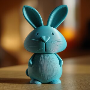 Bunny Memorial Urn with Lid | 3D Printed Pet Ashes Keepsake Container for Rabbit Remembrance Shelf Decor Tribute Gift and Display Accent
