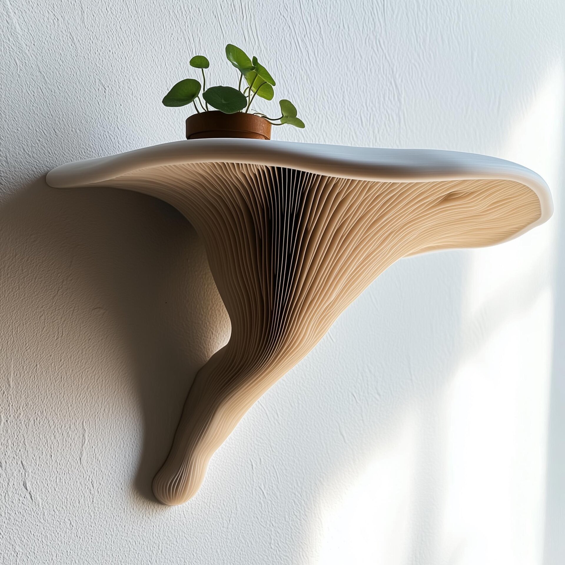 3D Printed Mushroom Shelf | Modern Floating Wall Shelf Deadly Galerina