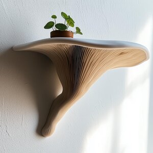 3D Printed Mushroom Shelf | Modern Floating Wall Shelf Deadly Galerina