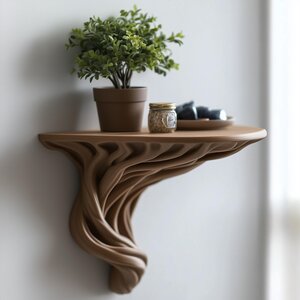 Tree Root Wall Shelf | Organic 3D Printed Floating Shelf | Boho Wall Decor