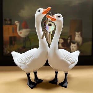 Goose Key Holder | 3D Printed Magnetic Key Rack | Funny Home Decor