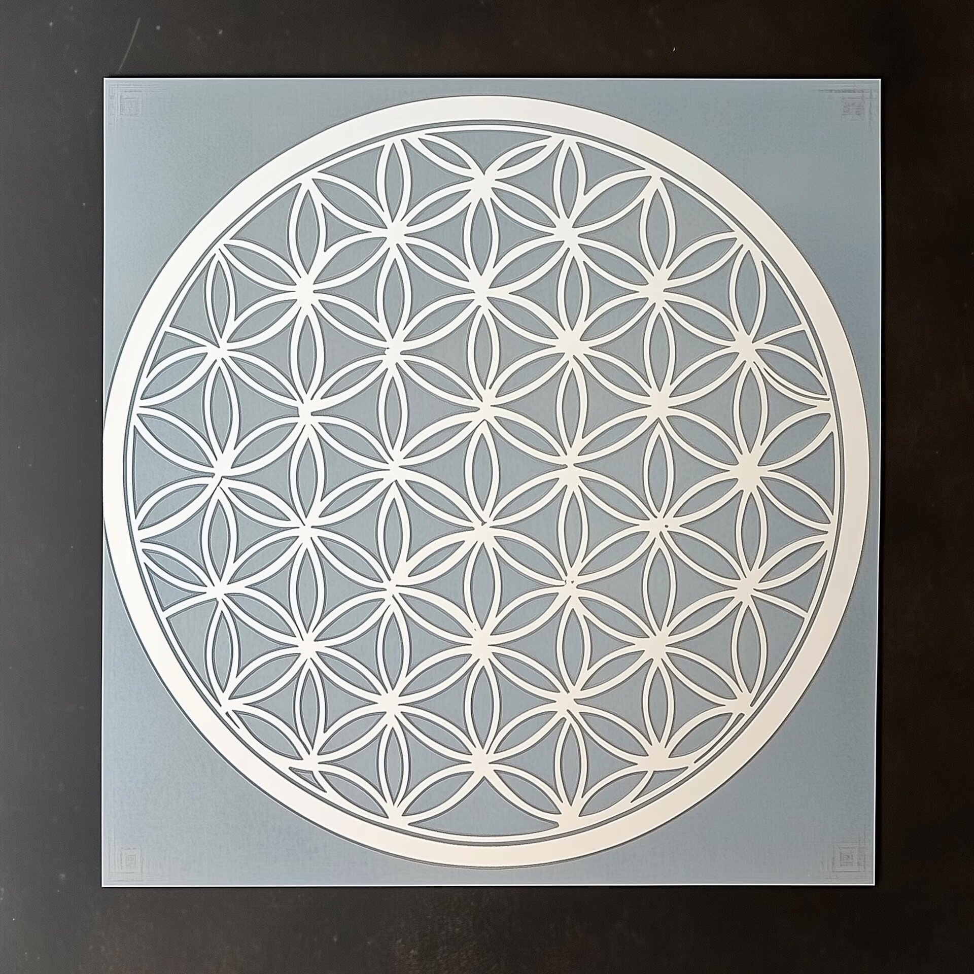 Flower of Life Stencil | 3D Printed Sacred Geometry Stencil | DIY Wall Painting Stencil