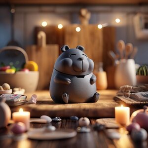 Chubby Hamster Memorial Urn with Lid | 3D Printed Pet Ashes Keepsake Container for Cozy Shelf Decor and Small Animal Remembrance Display