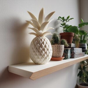 Geometric Pineapple Memorial Urn | 3D Printed Keepsake Ash Container | Modern Home Decor for Pet Remembrance Display Shelf Accent