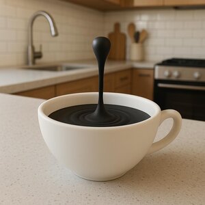 3D Printed Floating Coffee Drop Decor