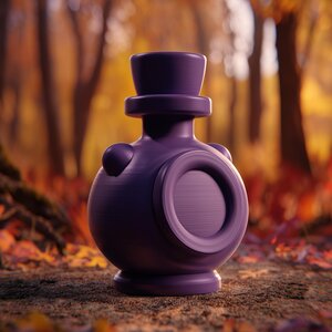 Dark Goblincore Memorial Urn with Lid | 3D Printed Pet Ashes Keepsake Container for Fantasy Woodland Shelf Decor Tribute Gift