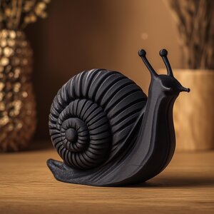 Snail Sculpture Shelf Decor | 3D Printed Spiral Animal Figurine for Modern Home Display, Desk Accent and Cozy Bookshelf Decor Art Gift Set