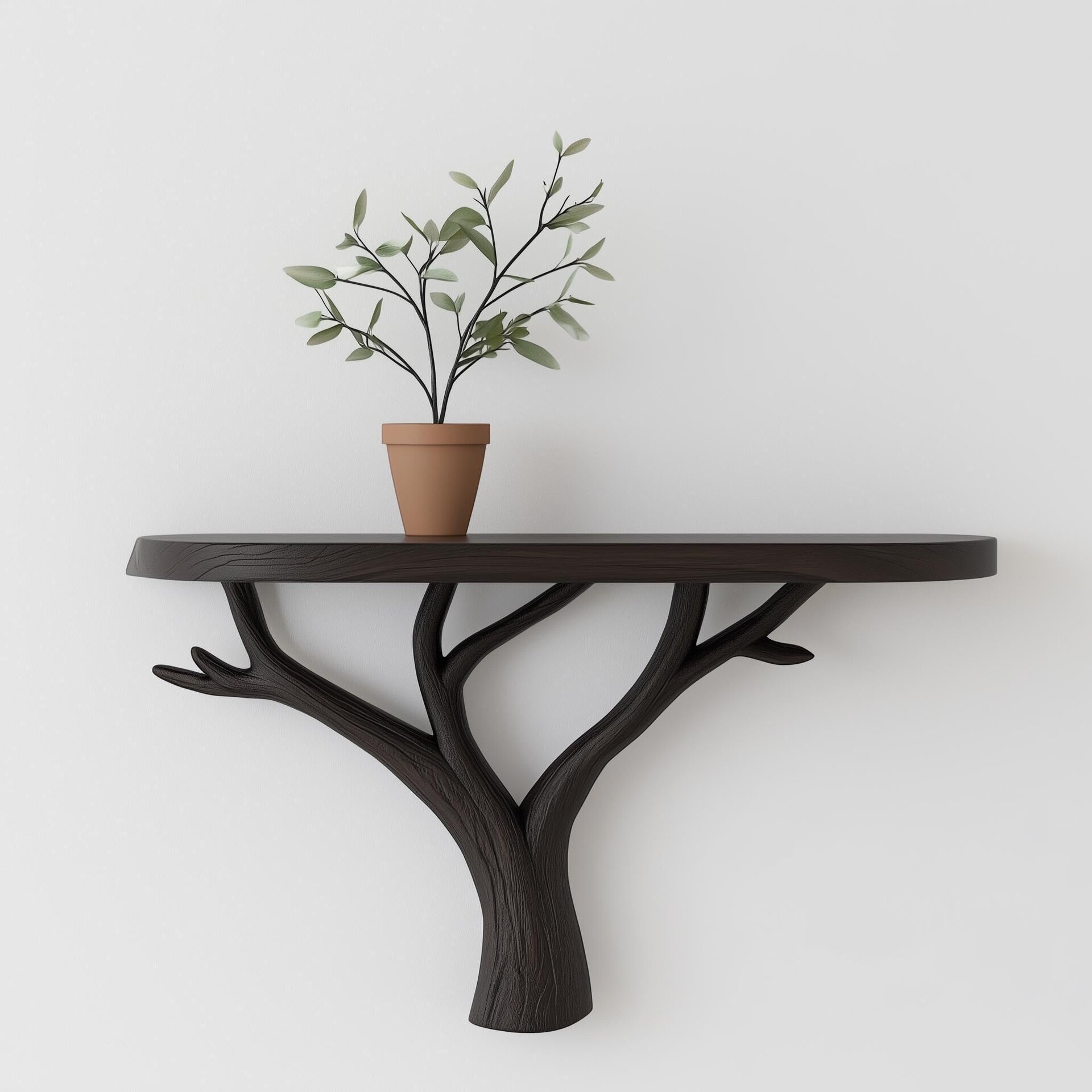 Tree Branch Wall Shelf | 3D Printed Floating Shelf for Plants | Nature Inspired Decor