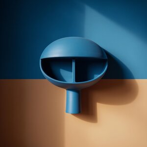 Dome Niche Wall Shelf | 3D Printed Minimal Floating Display with Compartments | Sculptural Wall Decor for Keys Plants Entryway Crystals