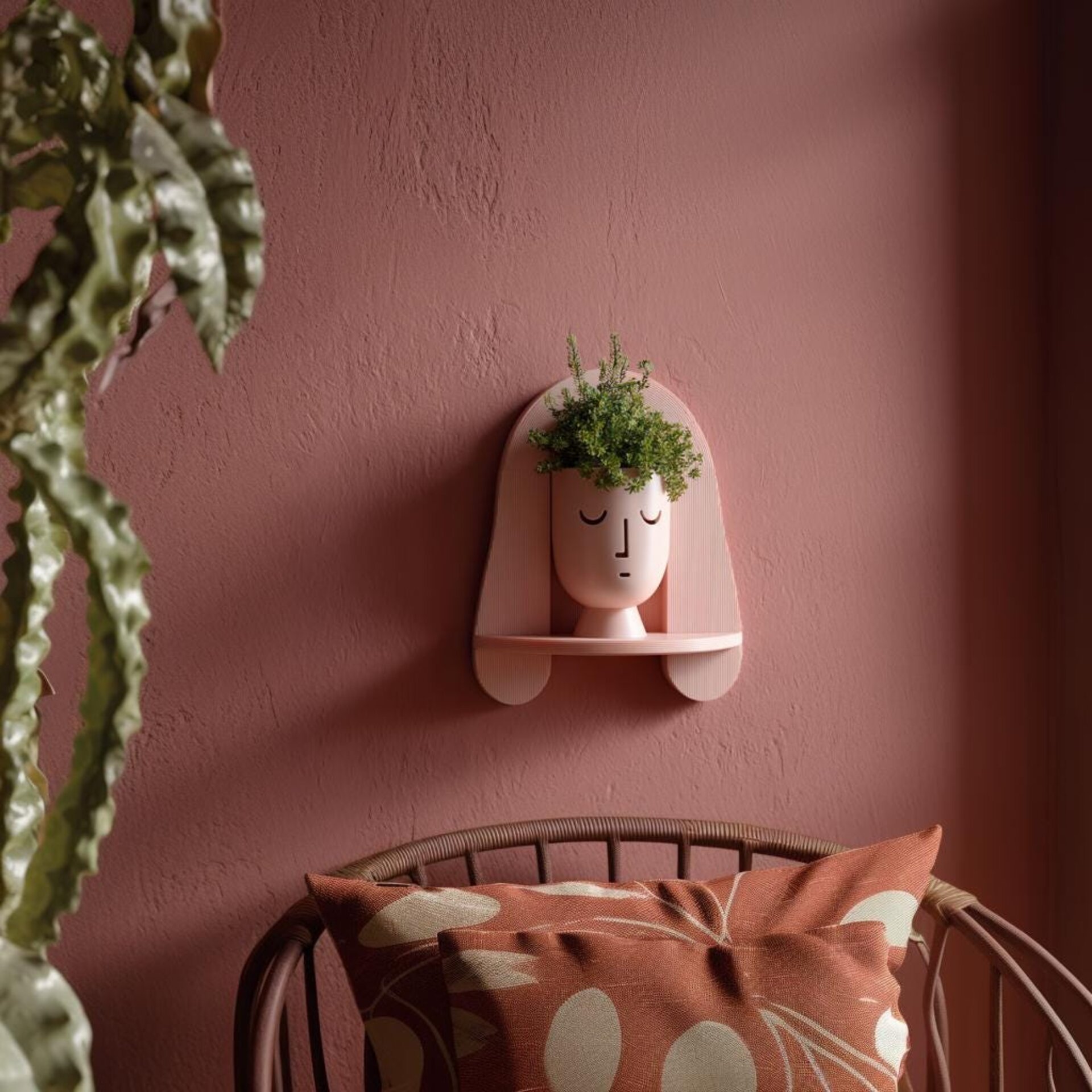 3D Printed Arched Face Wall Planter