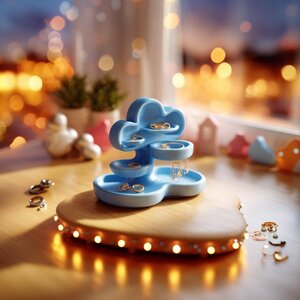 Cloud Jewelry Organizer | Cloud Ring Holder | 3D Printed Earring Stand