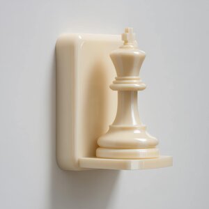 3D Printed Chess King Wall Shelf | Classic Strategy Floating Ledge | Minimal Board Game Decor for Office, Study, Library or Gaming Room