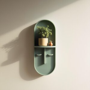 Minimal Arched Wall Shelf Decor | 3D Printed Modern Niche Shelf | Scandinavian Style Vertical Organizer for Contemporary Interiors