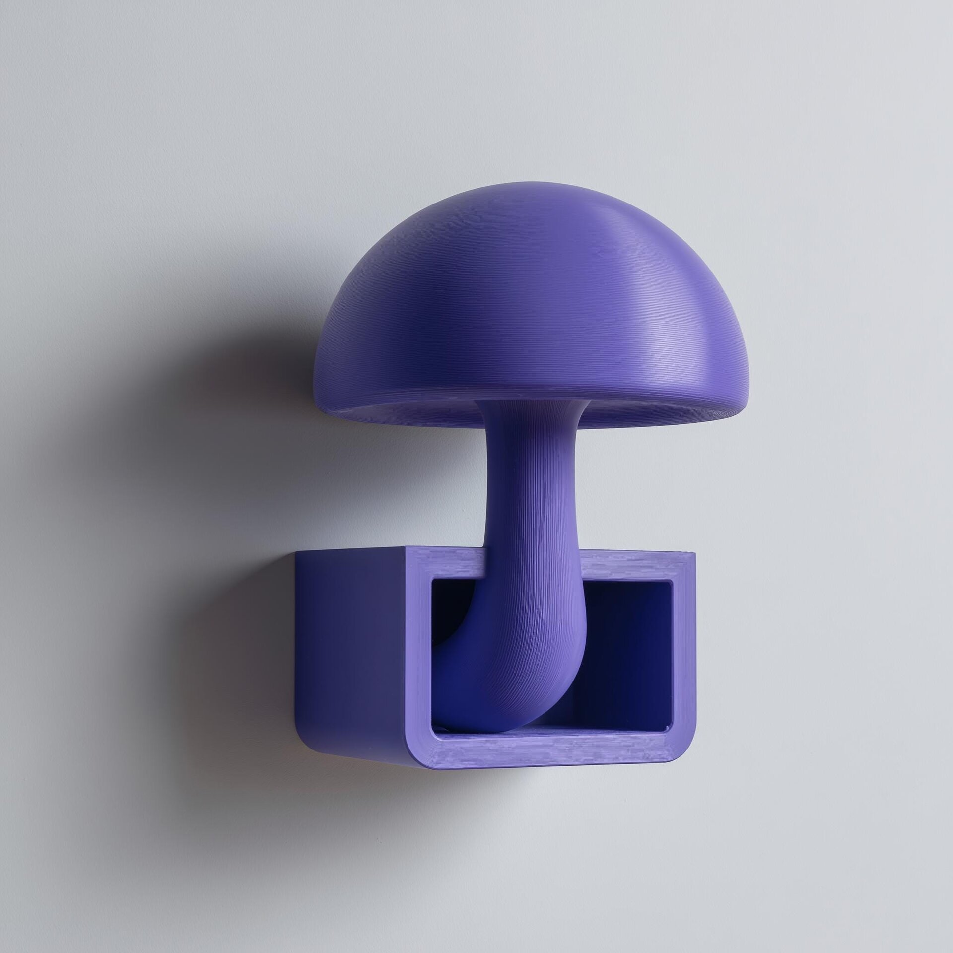 Mushroom Wall Shelf Decor | 3D Printed Floating Display Cubby with Sculptural Cap | Modern Minimal Wall Mounted Storage for Plants & Keys
