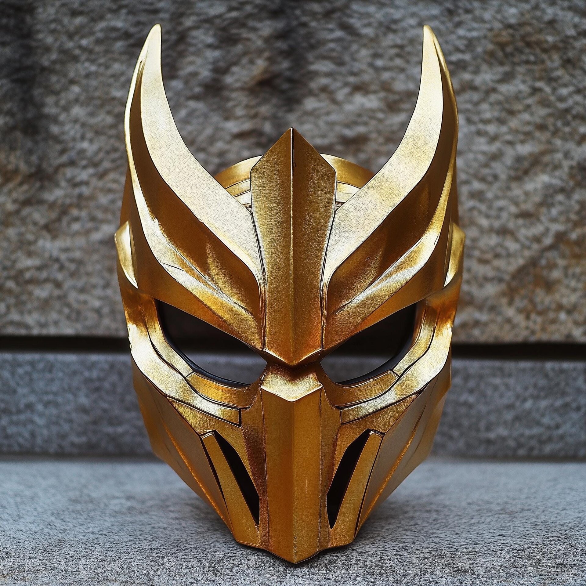 Warrior Samurai Demon Mask | 3D Printed Fantasy Battle Cosplay Armor Mask | Mythical Medieval Knight Mask
