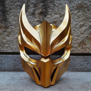 Warrior Samurai Demon Mask | 3D Printed Fantasy Battle Cosplay Armor Mask | Mythical Medieval Knight Mask