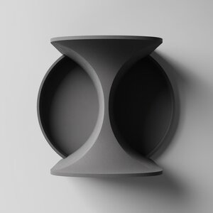 Dual Circle Wall Shelf | 3D Printed Minimal Sculptural Floating Display with Two Round Trays | Modern Geometric Wall Decor for Entryway